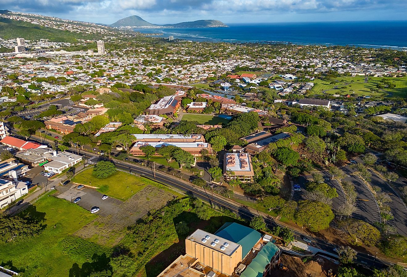 Overlooking Kapi'olani Community College in Honolulu, Hawaii.