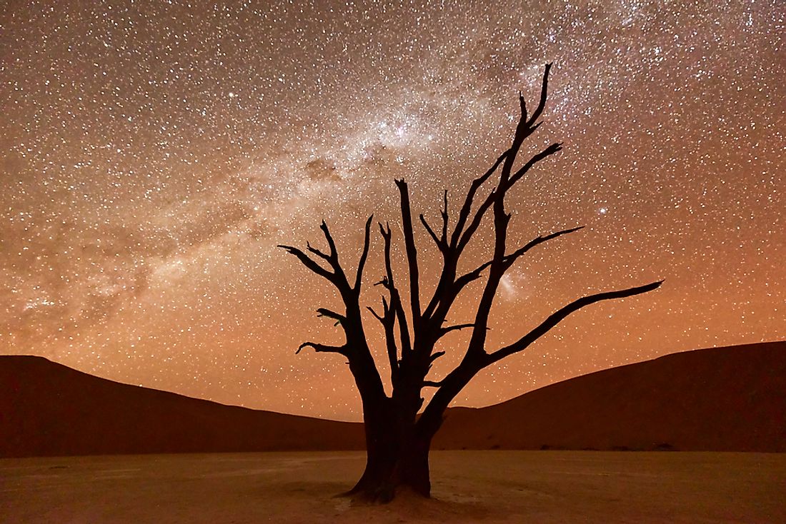 Deserts at dusk in the Namib Desert in Namibia. 