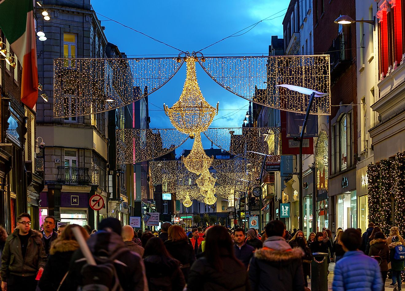 Christmas lights in Grafton street, Dublin, Ireland. Image credit: Abd/Shutterstock.com