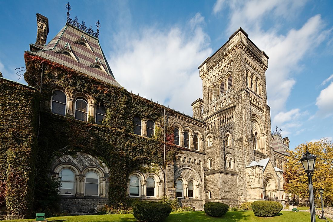 The University of Toronto, the largest university in Canada. 