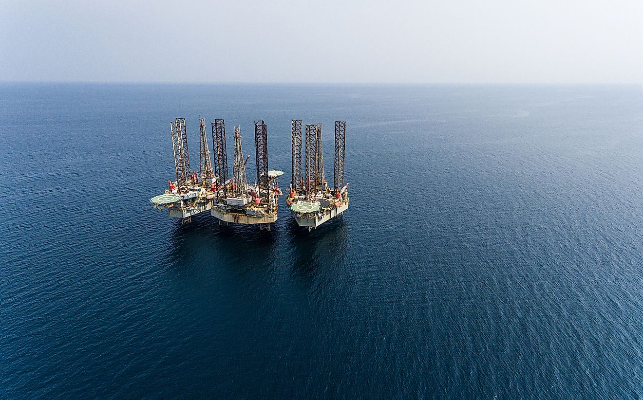 A drilling platform off the coast of Equatorial Guinea. 