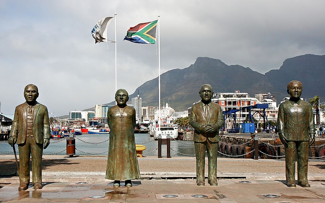 Statues in Cape Town commemorate famous South Africans, some of whom have received the Nobel Prize. Photo credit: Circumnavigation / Shutterstock.com.