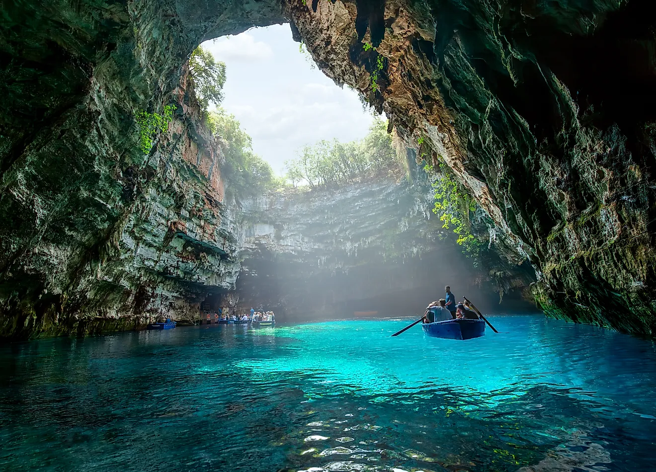 Melissani lake on Kefalonia island, Greece