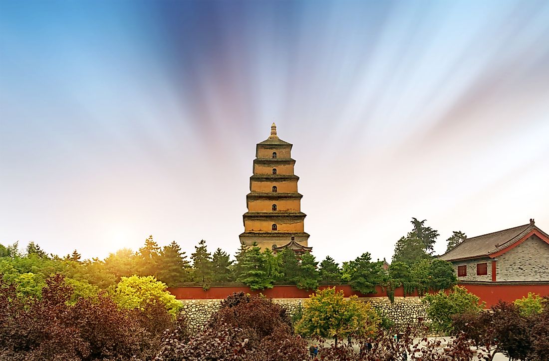 A pagoda in Xi'an, China. 