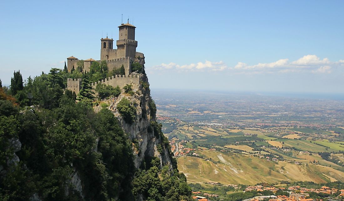 San Marino has beautiful landscapes and arable land.  Editorial credit: totajla / Shutterstock.com
