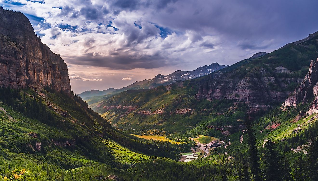 Mountain valley landscape in Telluride