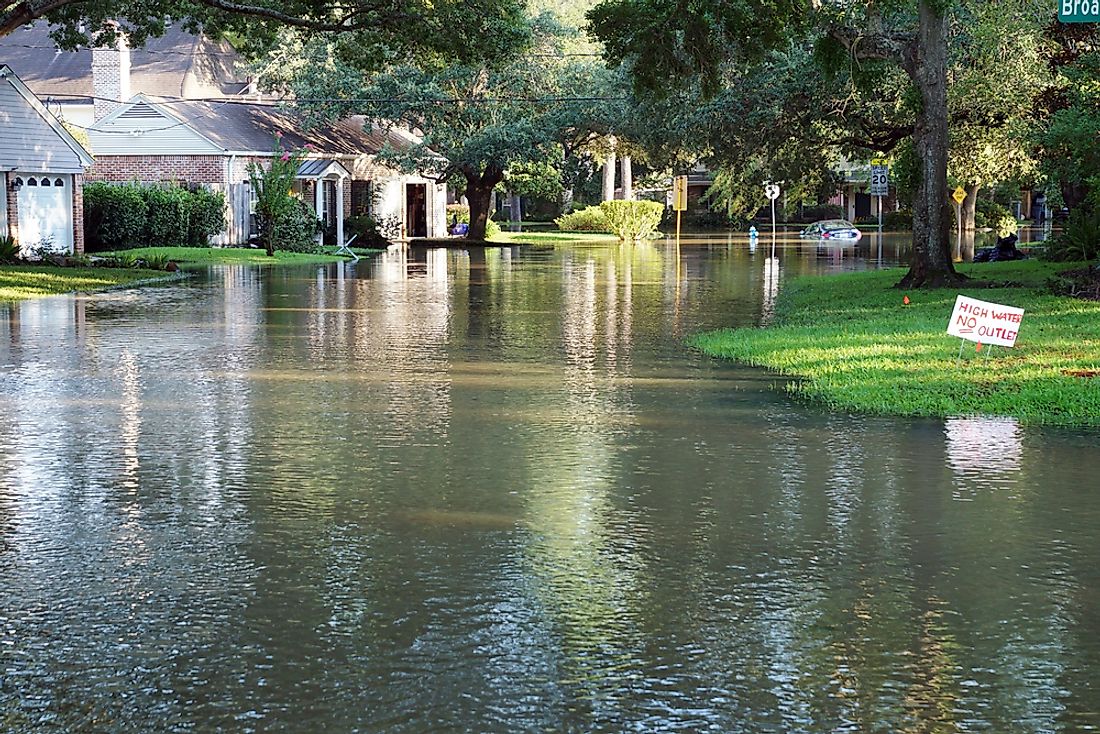 Flooding from Hurricane Harvey in Texas. 