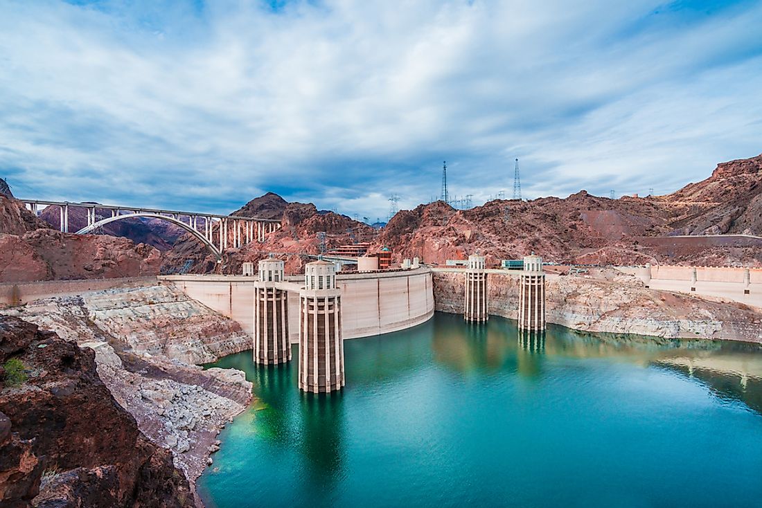 The Hoover Dam, one of the industrial wonders of the world. 