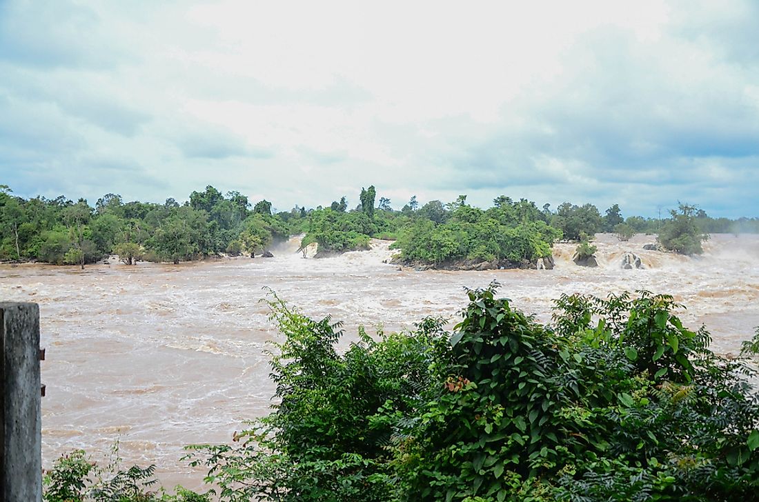 Larger streams of water pick up debris as they gain size and momentum.