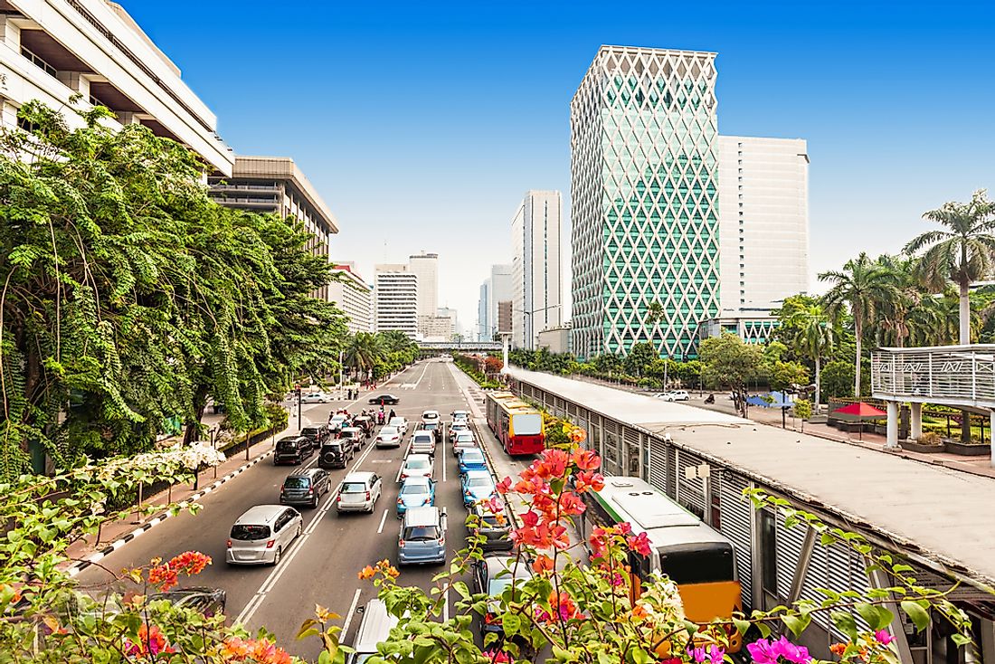 The city center of Jakarta, Indonesia. 