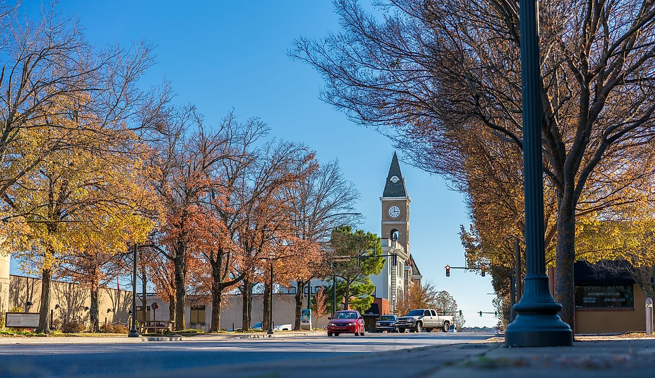 Downtown Fayeteville, Arkansas.