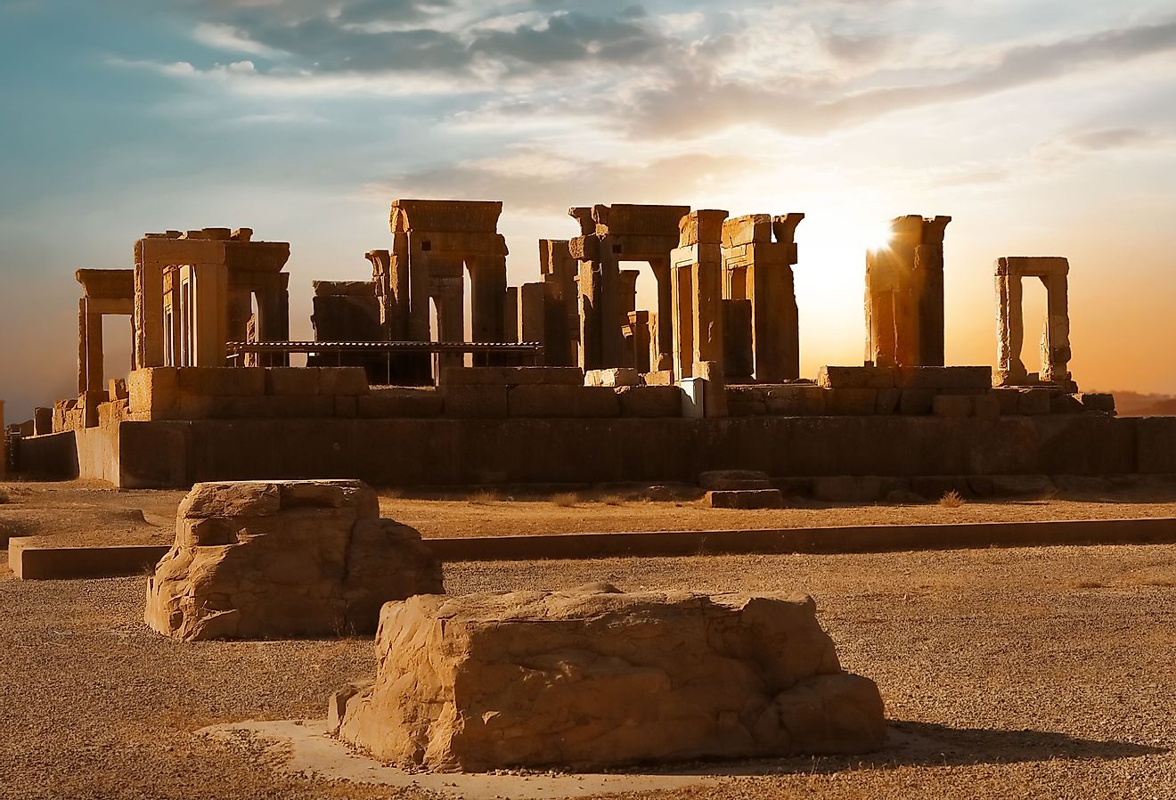 Sunrise in Persepolis, capital of the ancient Achaemenid Kingdom in Iran.