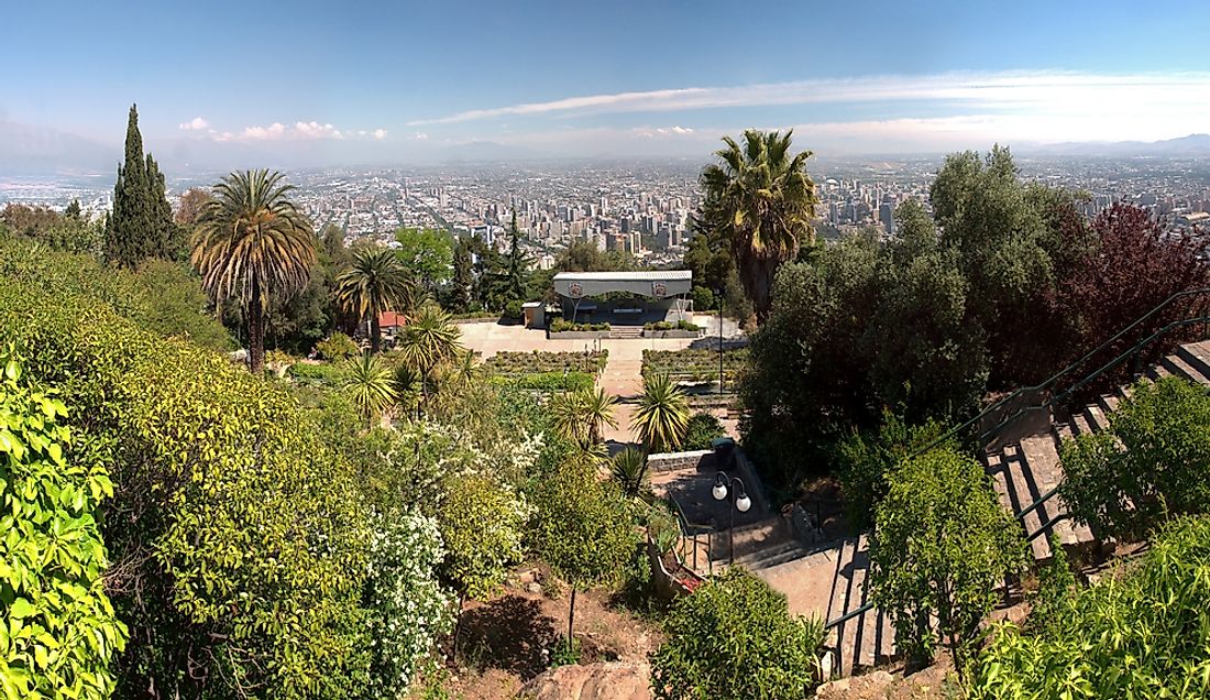 Santiago, Chile sits withing the Chilean Matorral Ecoregion.