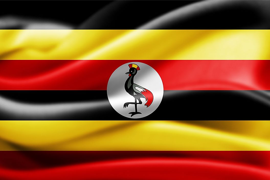 The flag of Uganda.