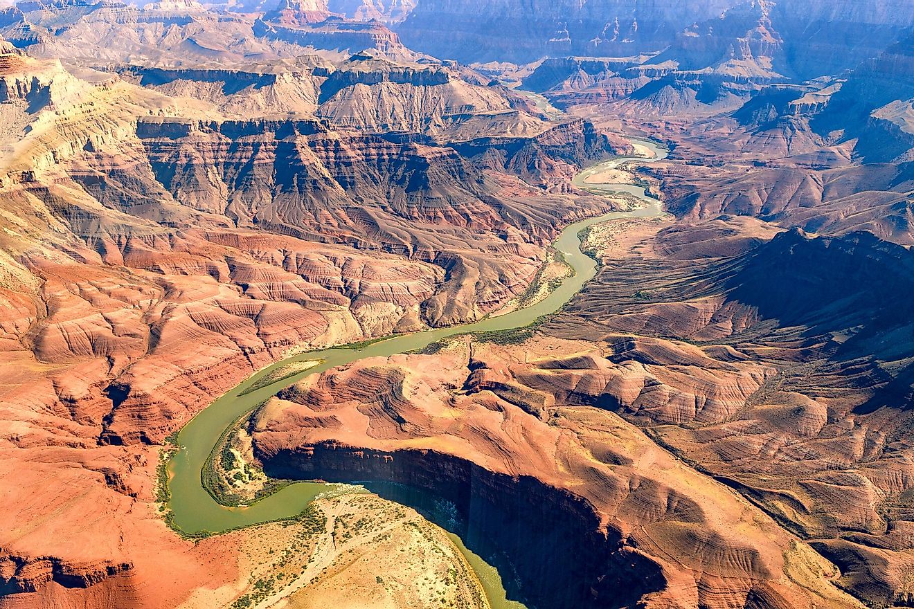 Aerial view of the Grand Canyon National Park in Arizona.