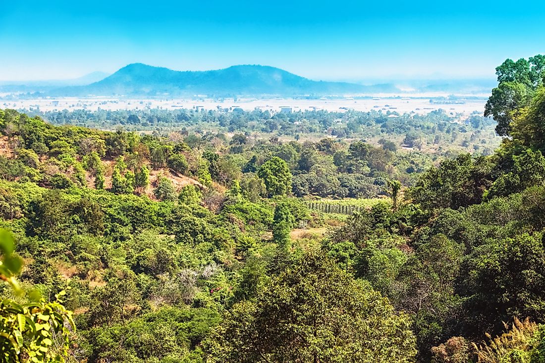 A vista of Kep National Park in Cambodia. 