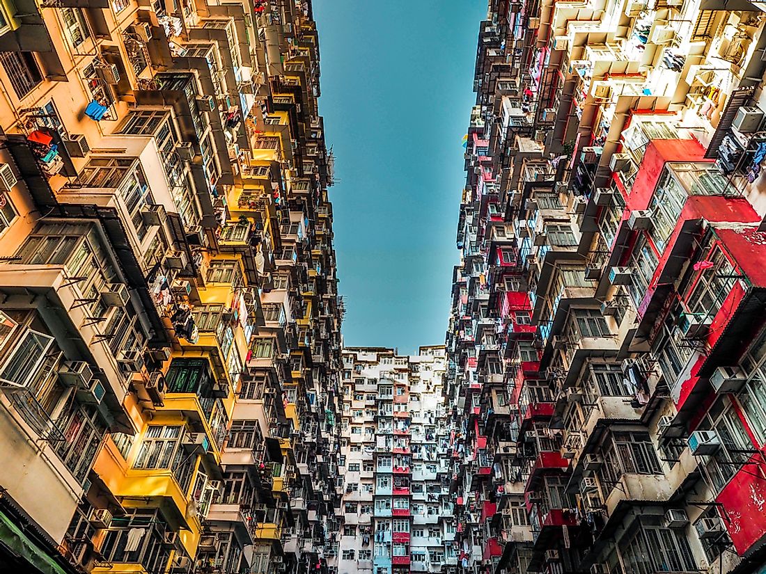 Hong Kong is famous for its residential density. 