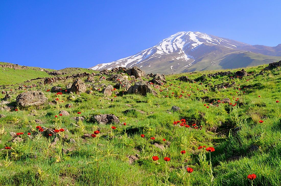 Damavand, the tallest volcano in Asia. 