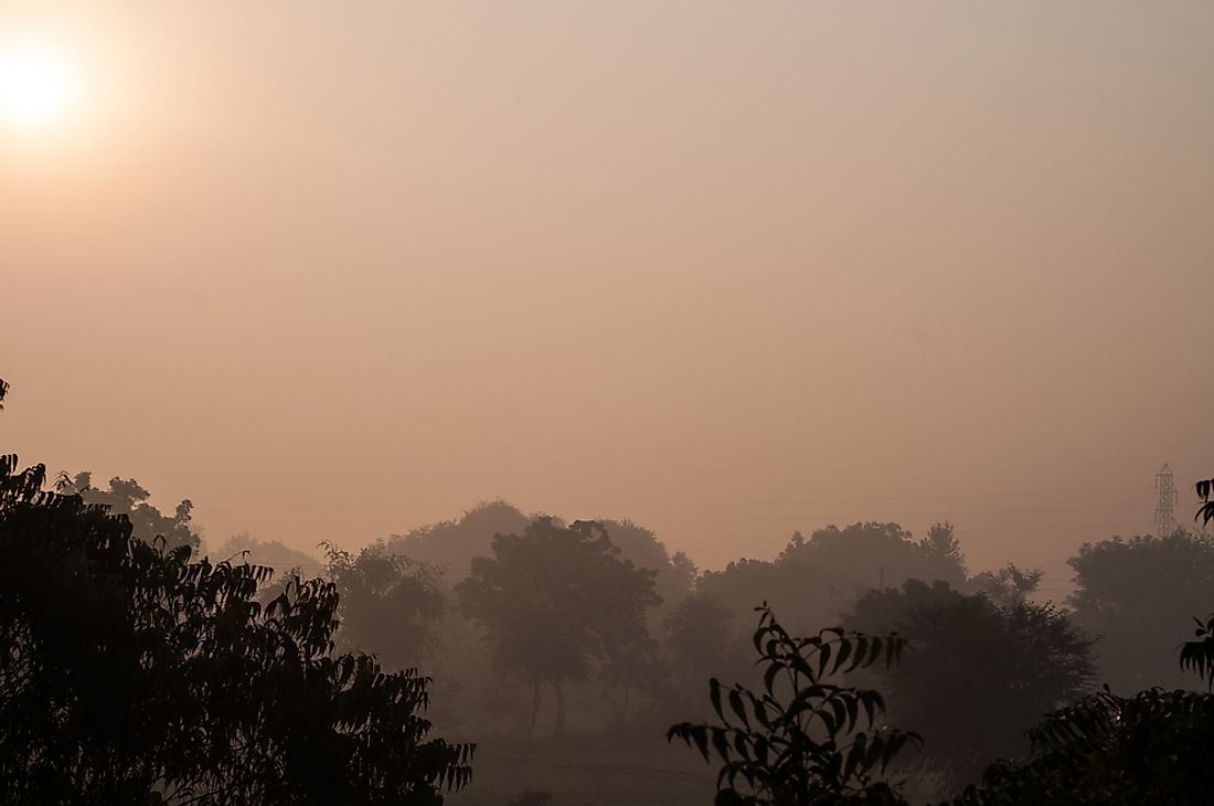 A hazy day in Pakistan. 