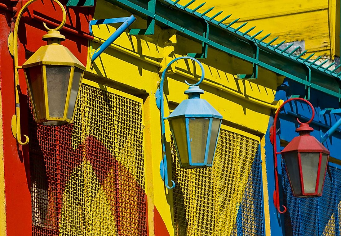 Colorful lampshades of Buenos Aires, Argentina. 