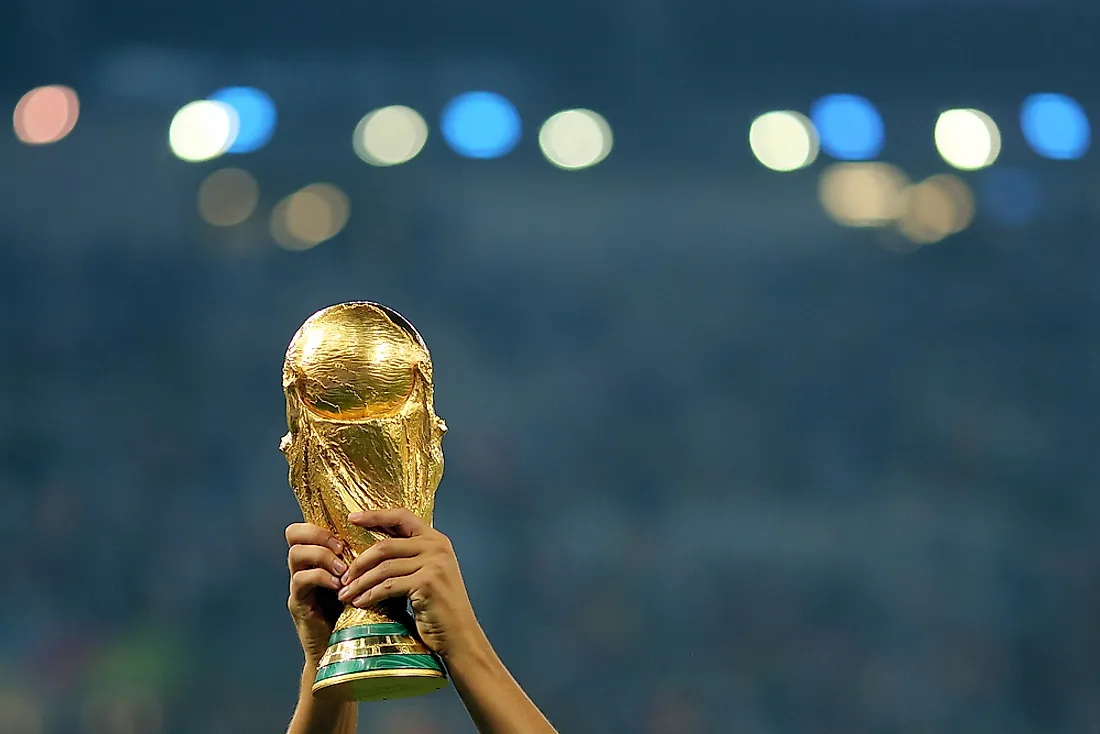 Teams compete every 4 years to win the FIFA World Cup Trophy. Editorial credit: AGIF / Shutterstock.com