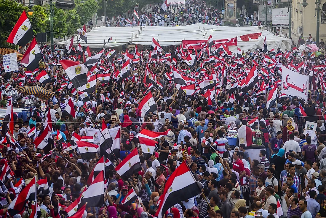 In Egypt, the Arab Spring resulted in anti-government protests. Editorial credit: MidoSemsem / Shutterstock.com