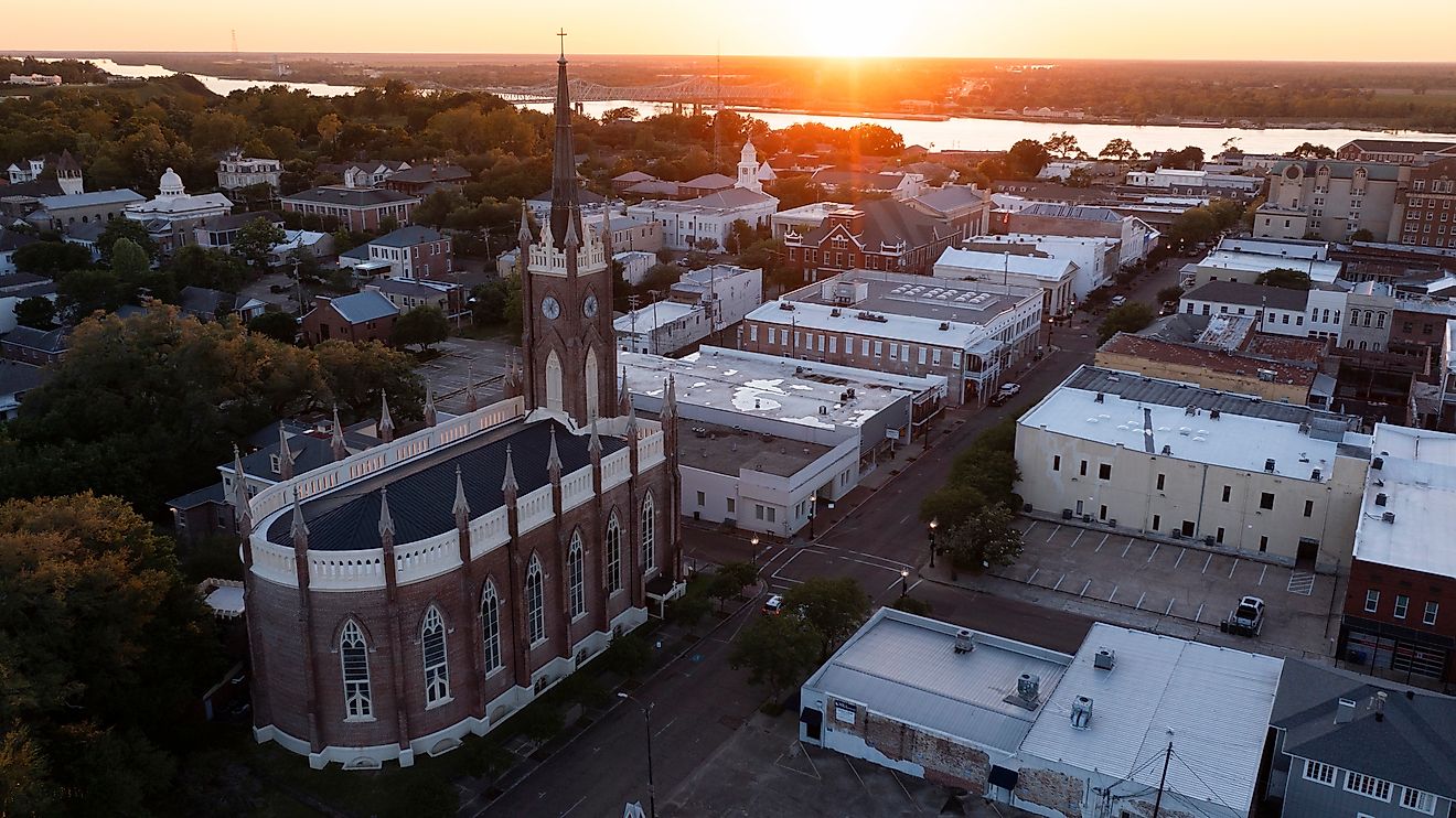 The riverside town of Natchez, Mississippi. Image by Matt Gush via Shutterstock. 