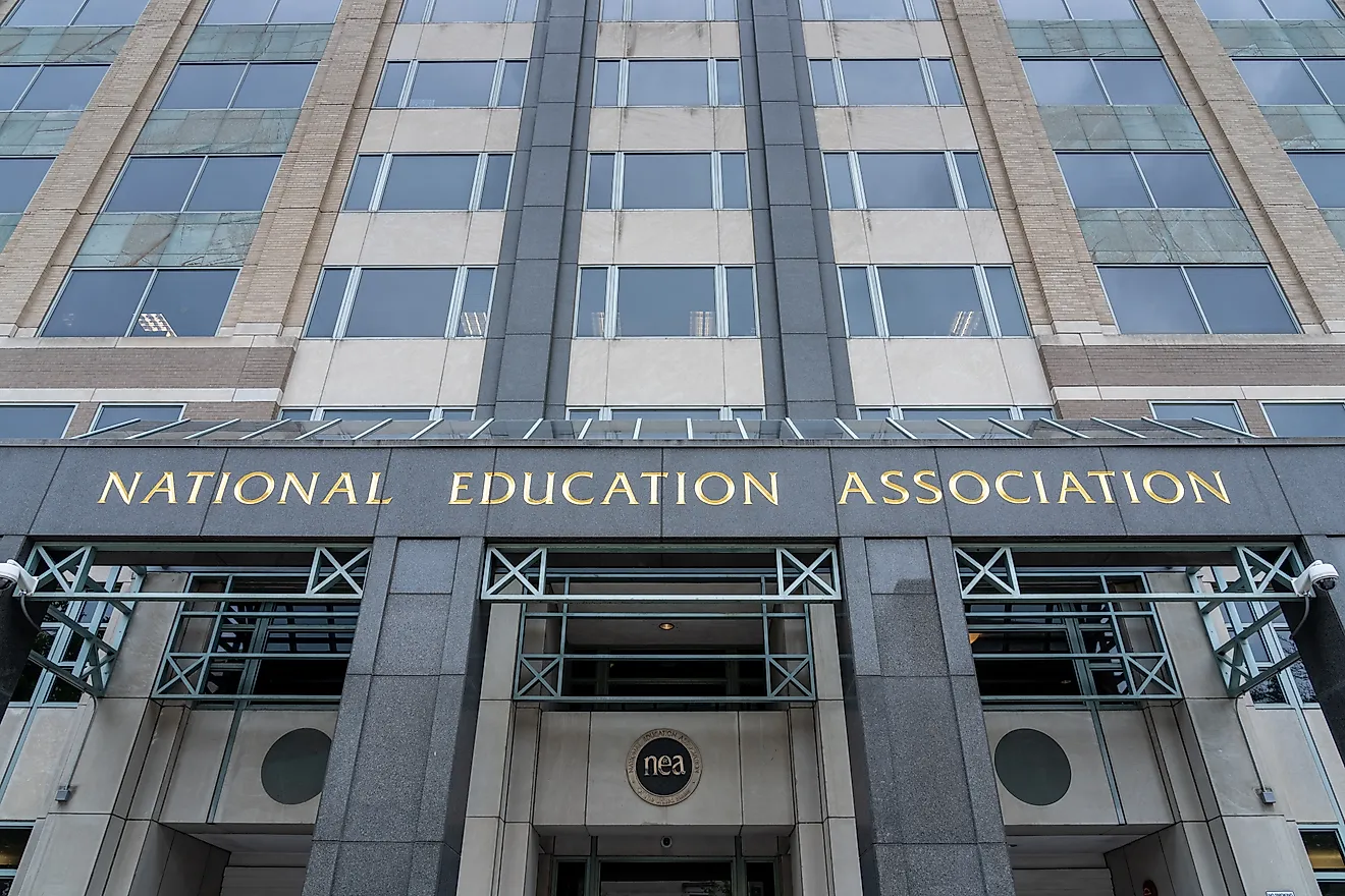 National Education Association entry at the DC Headquarters. Editorial credit: Rosemarie Mosteller / Shutterstock.com