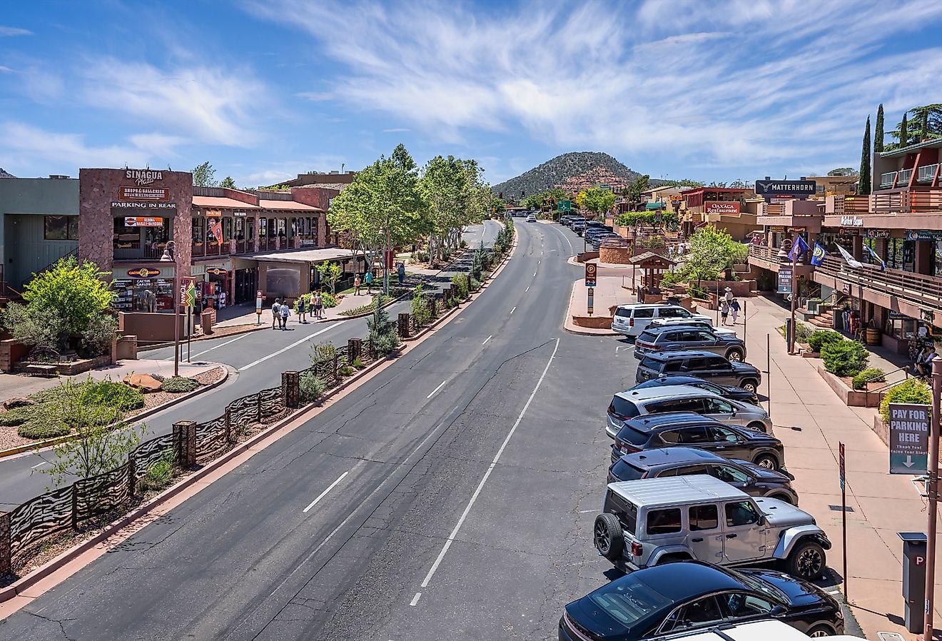 Overlooking downtown Sedona, Arizona. Image credit Nigel Jarvis via Shutterstock