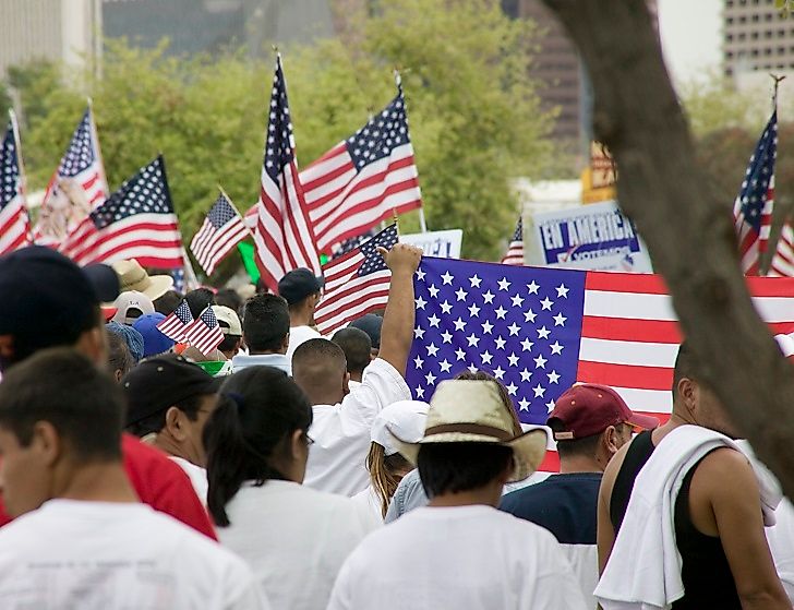 Latin American demonstrators in the U.S. Southwest call out for rights and recognition, and an end to misinformation and bigotry regarding their presence.