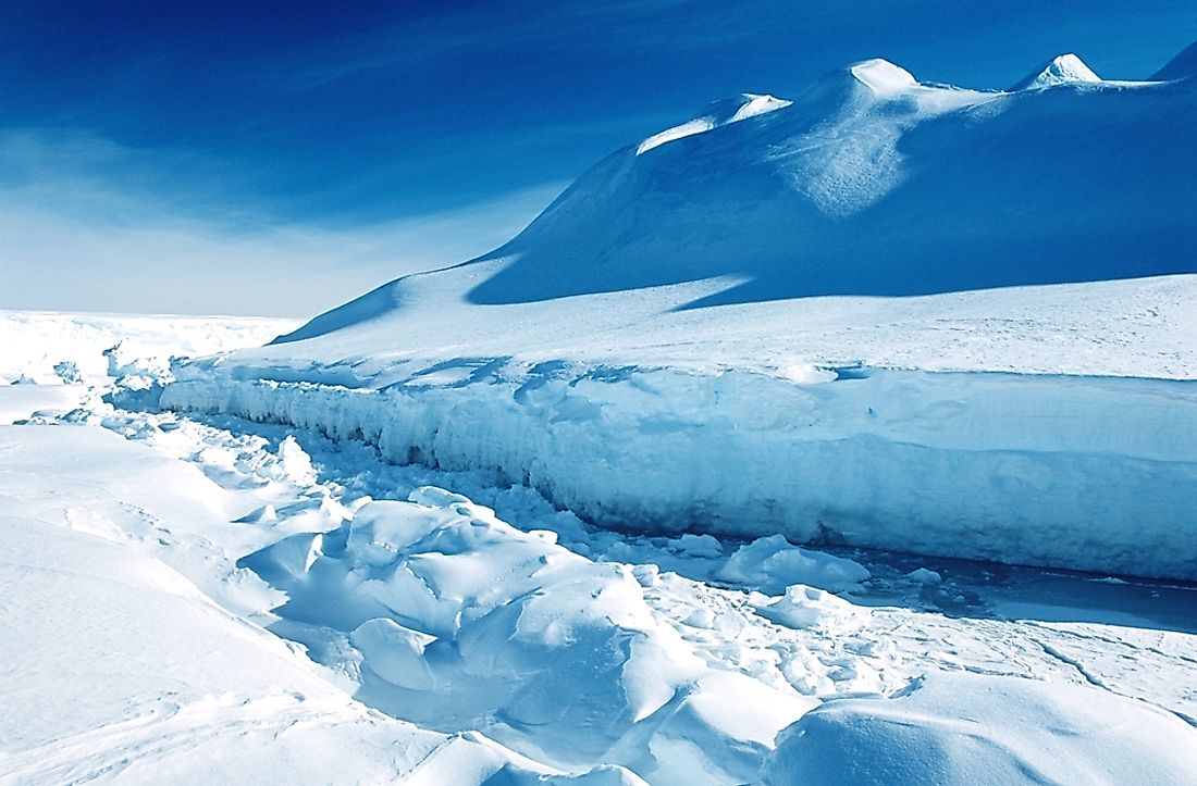 The Riiser Larsen Ice Shelf in Antarctica. 