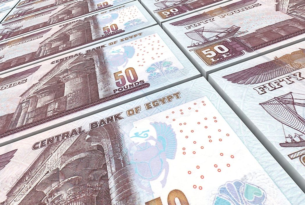 Egyptian pound bills. 