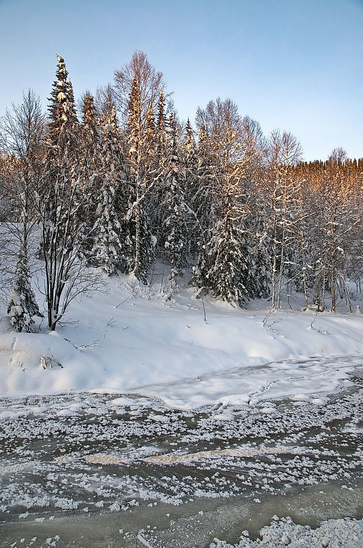 Snow melts with the dawn of a new spring in the Kuzbass coal mining region of the Kuznetsk Depression.