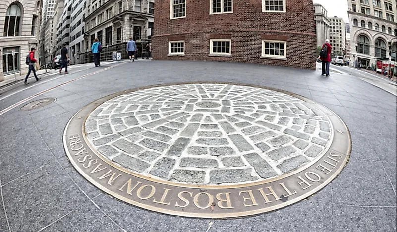 The site of the Boston Massacre in Boston, Massachusetts. Editorial credit: Marcio Jose Bastos Silva / Shutterstock.com.