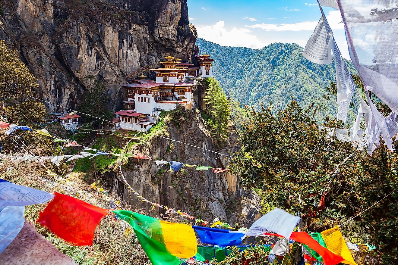 The Tiger Nest Monastery in Bhutan.