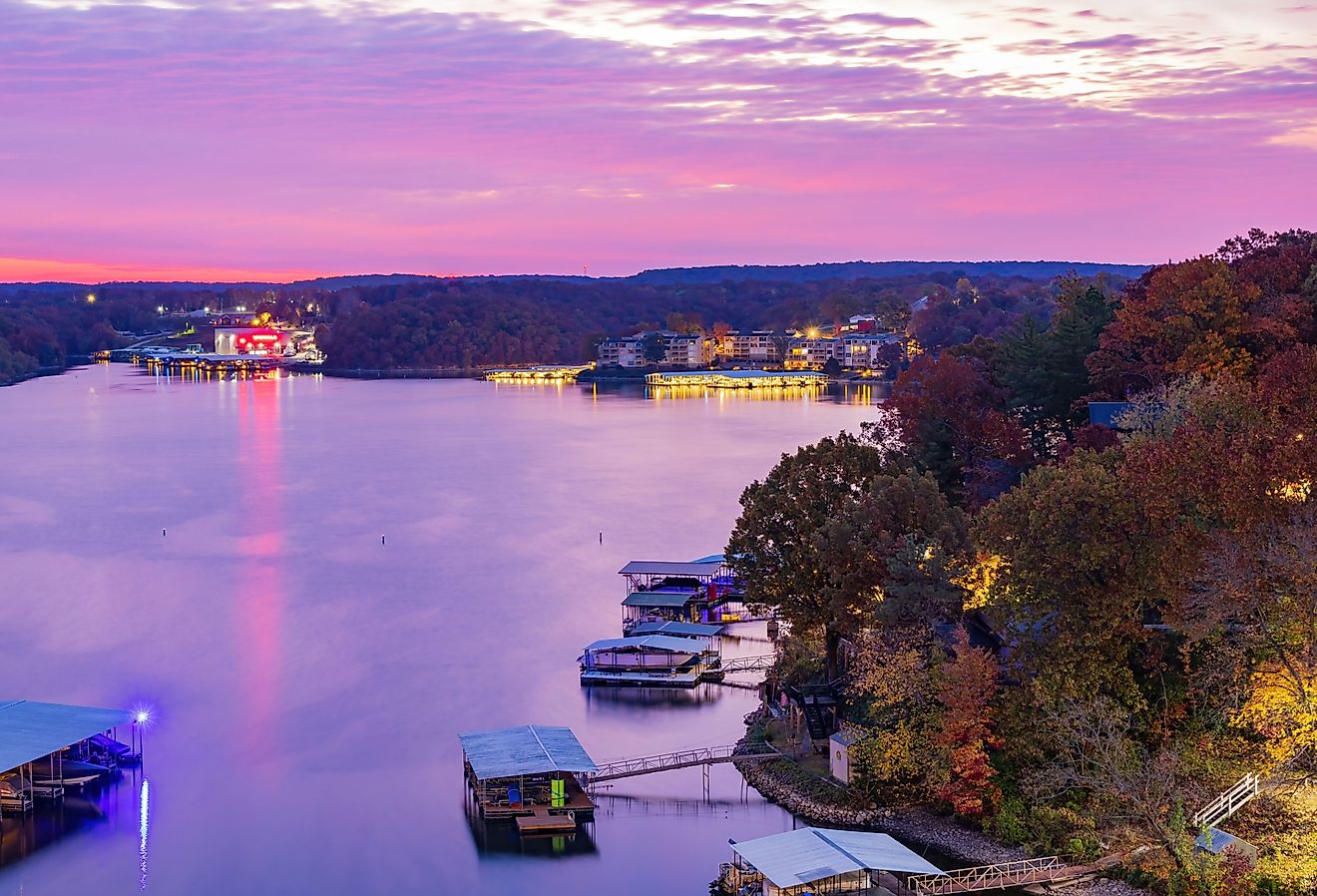 Sunrise on Lake Ozark, Missouri.
