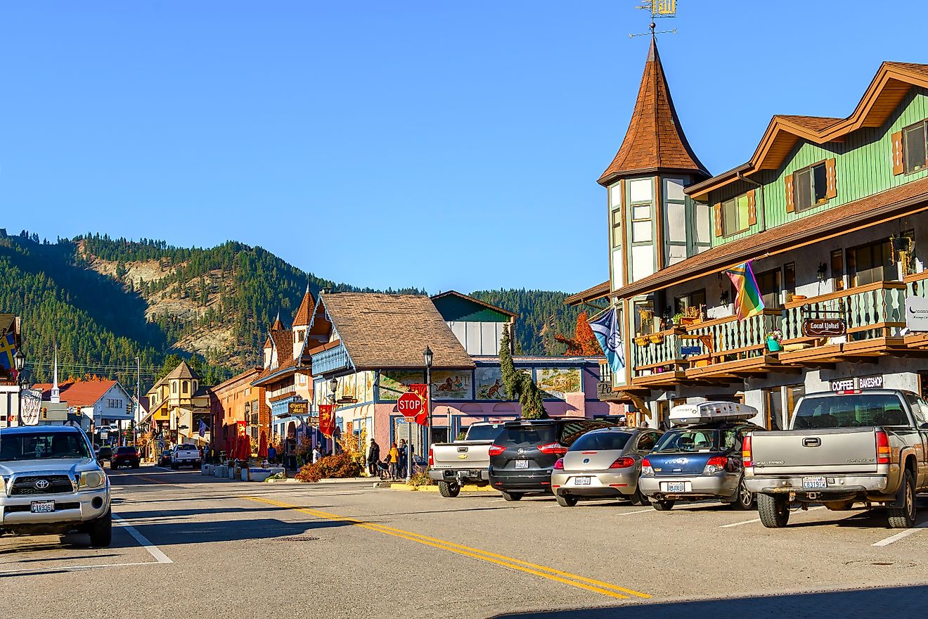 Bavarian-themed buildings in Leavenworth, Washington. Image credit Kirk Fisher via Shutterstock