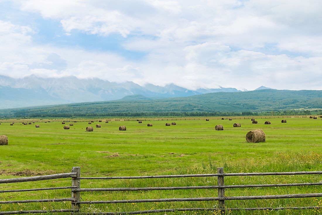 Mountains in the Irkutsk oblast, an oblast of Russia. 