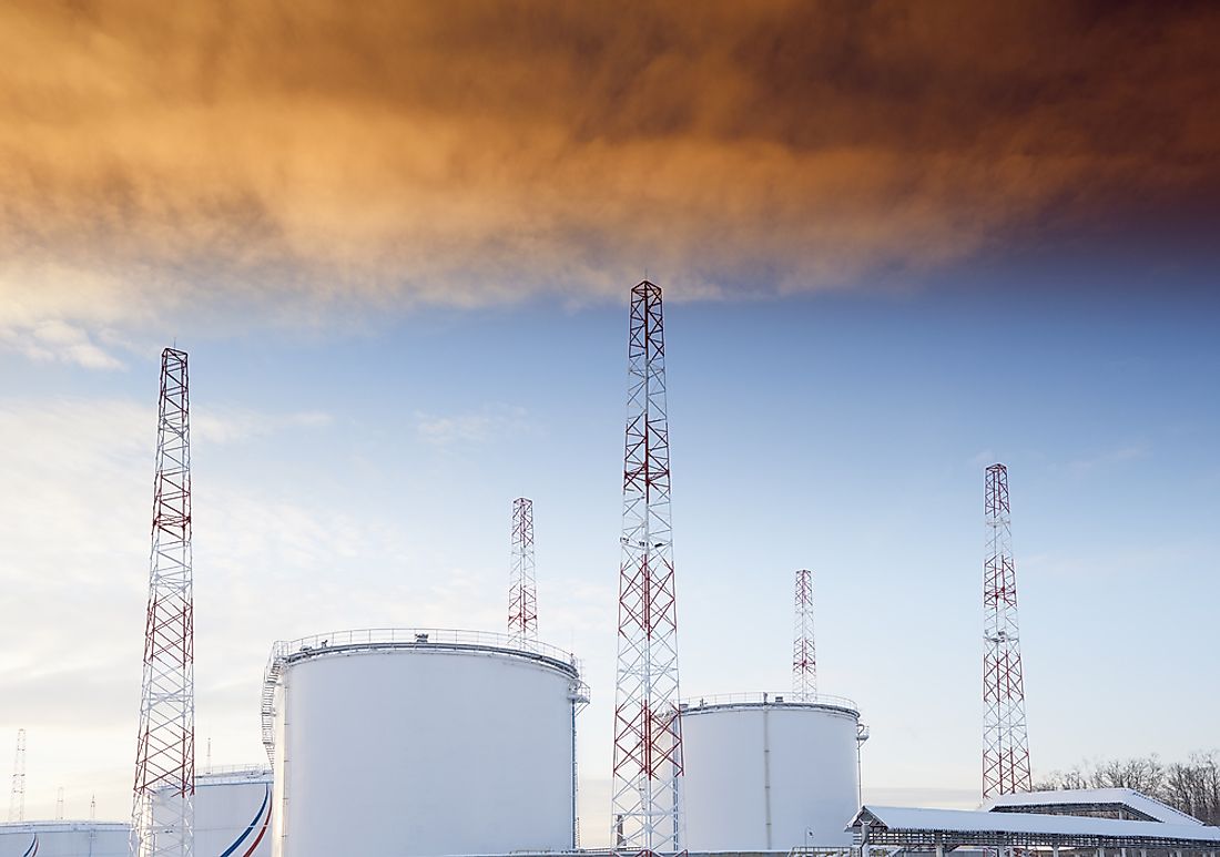 Oil stored in barrels. Oil is a valuable commodity and often at the center of energy crises. 