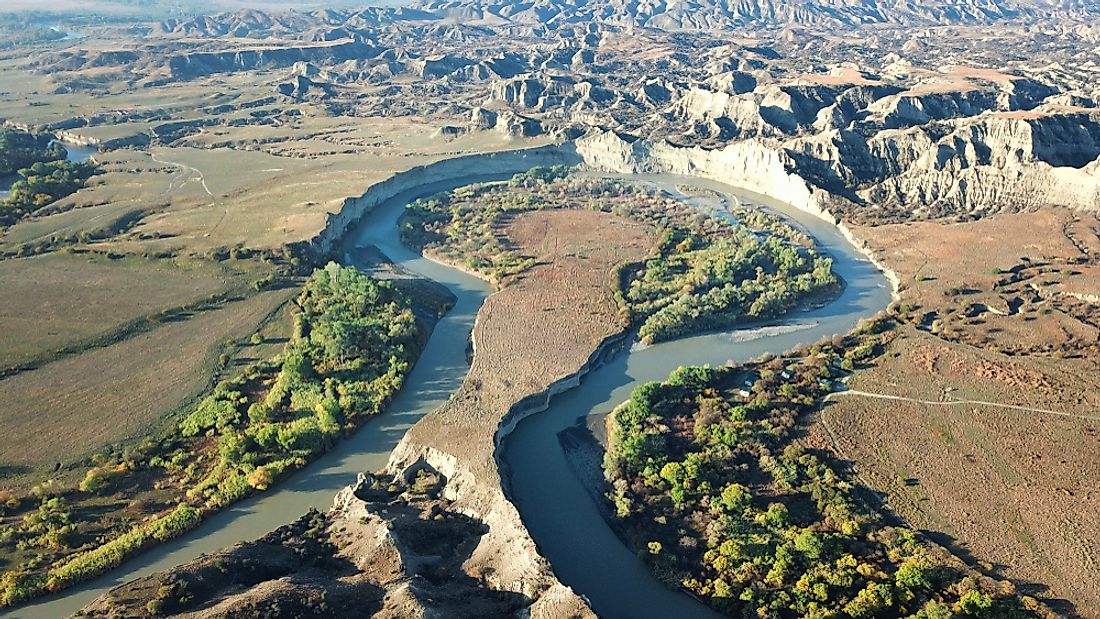 The Alazani River in Azerbaijan. 
