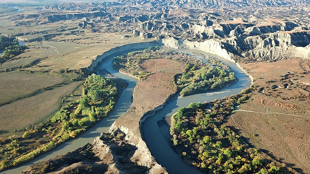 The Alazani River in Azerbaijan. 