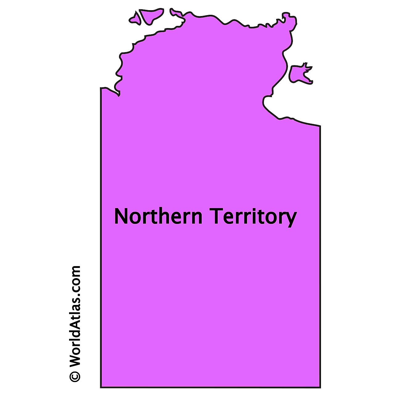 Outline Map of Northern Territory