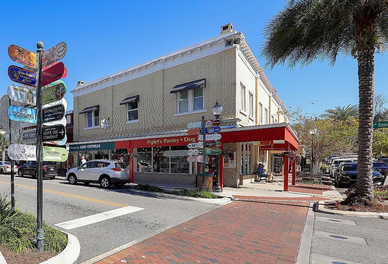 Colorful Mount Dora's downtown area, Florida. Image credit Jillian Cain Photography via Shutterstock