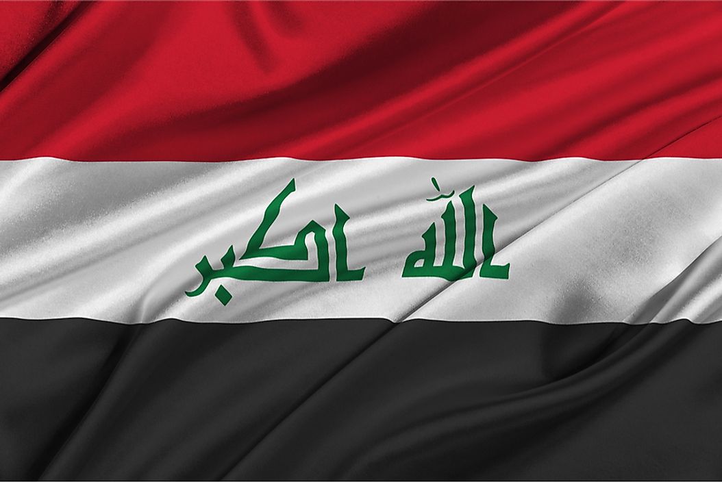 The flag of Iraq.