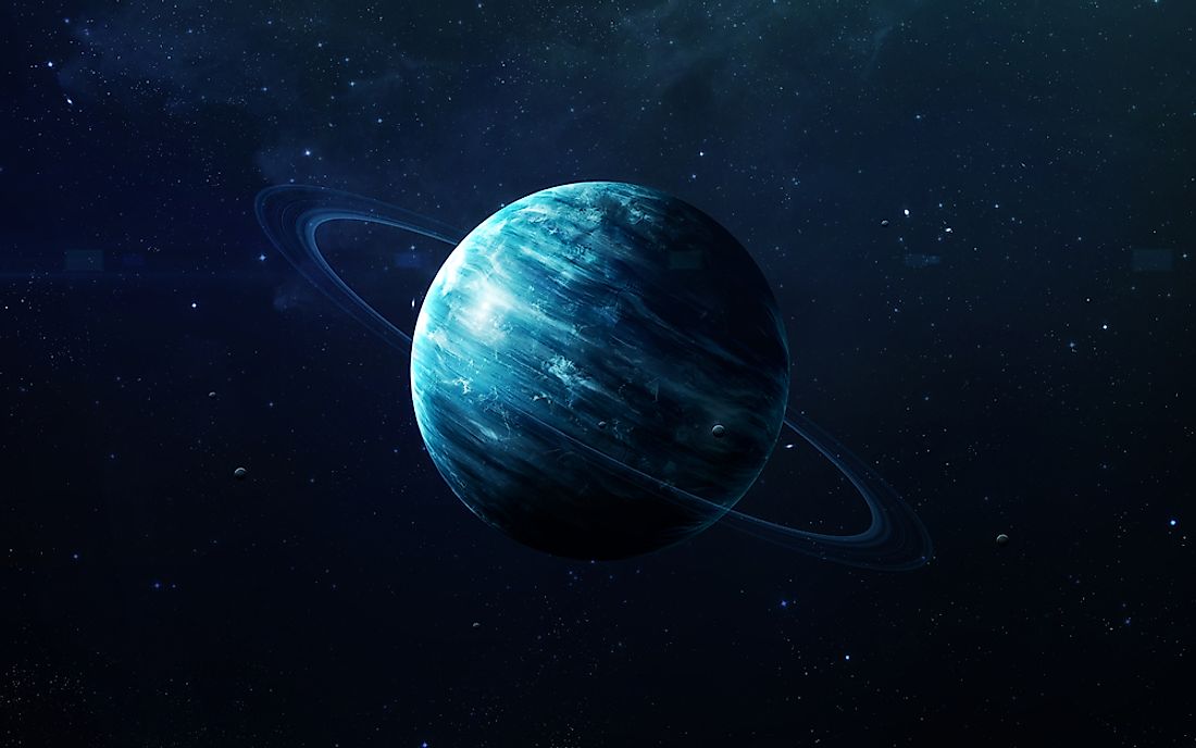 A 3D rendering of Uranus. 