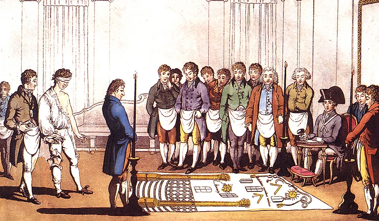 Masonic initiation, Paris, 1745. By Unknown author - http://de.wikipedia.org/wiki/Bild:Freimaurer_Initiation.jpg, Public Domain, https://commons.wikimedia.org/w/index.php?curid=454457