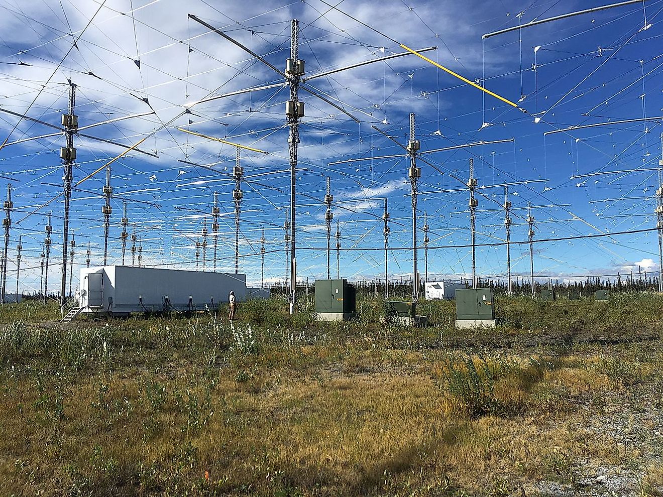 Part of the antenna array at the High-Frequency Active Auroral Research Program. Image credit: Secoy, A/Wikimedia.org