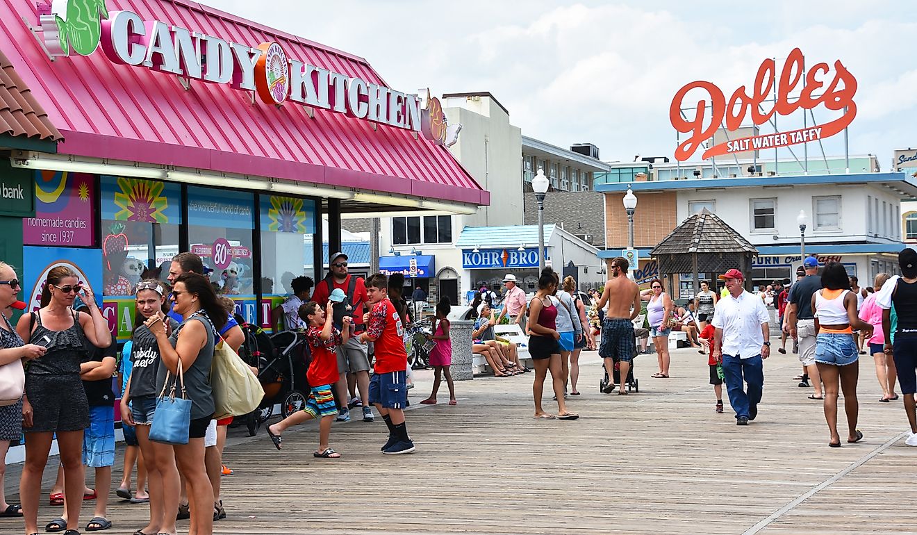 Boardwalk at Rehoboth Beach in Delaware. Editorial credit: Ritu Manoj Jethani / Shutterstock.com