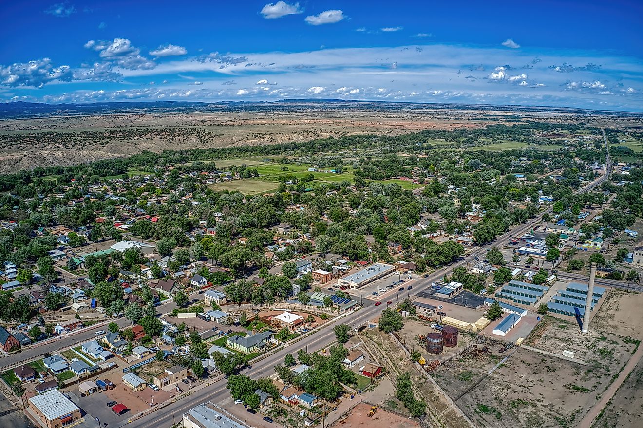 Aerial view of Florence in Colorado.