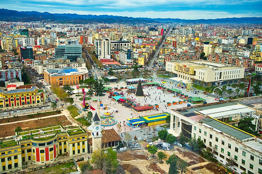 Tirana, Albania. Editorial credit: Truba7113 / Shutterstock.com.